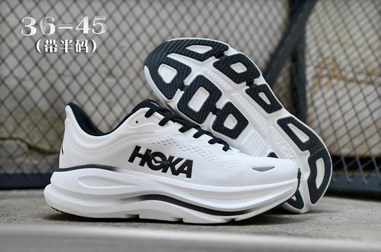 HOKA Bondi 9 White Black 1162011-WBLC Men's Women's Running Shoes-5 (image for) HOKA Bondi 9 White Black 1162011-WBLC Men's Women's Running Shoes-5